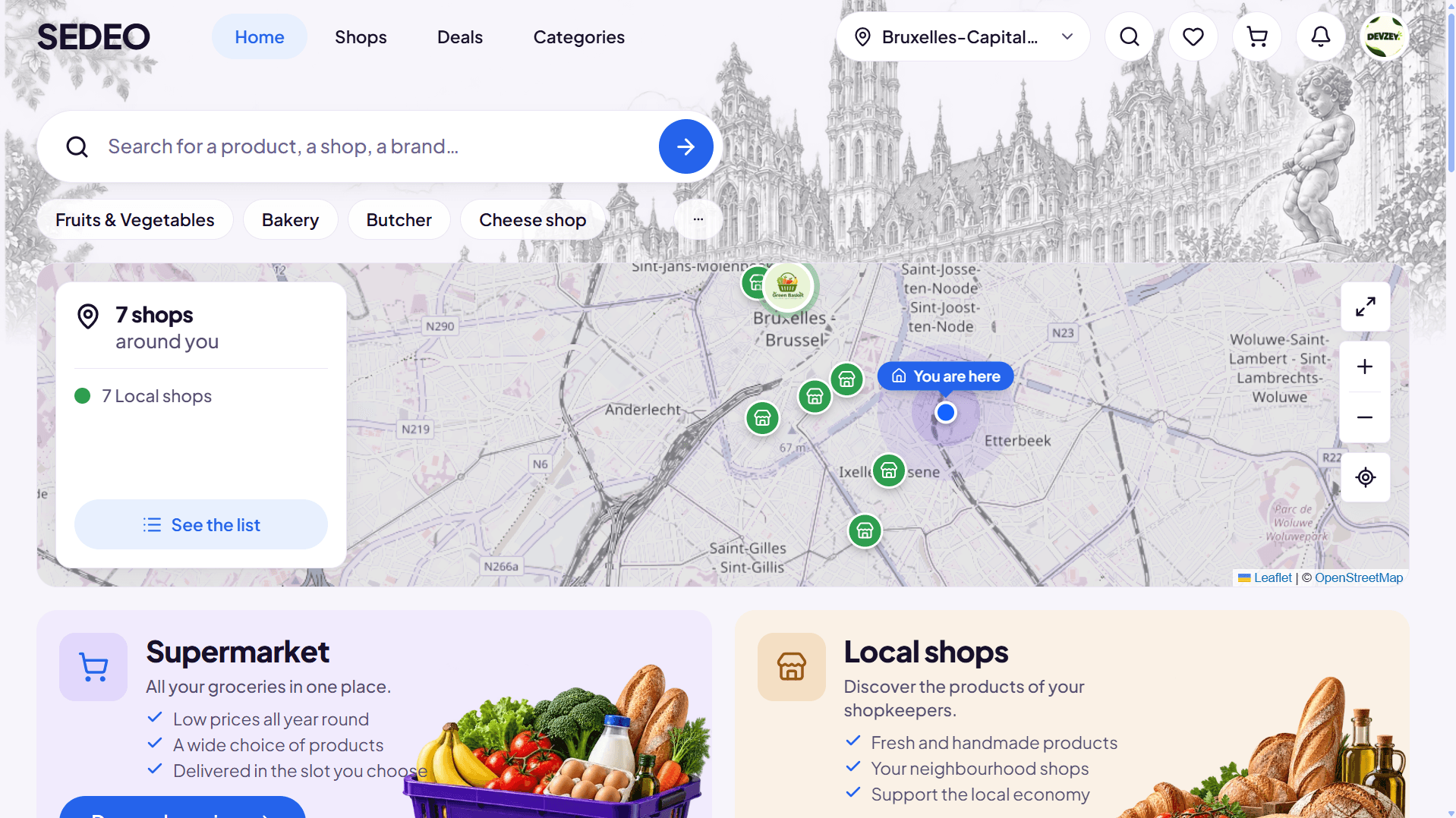 Sedeo, multi-vendor platform project by Devzey